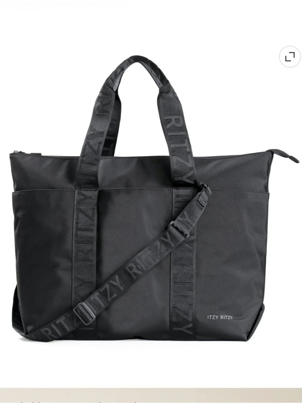 Itzy Ritzy Belong All-in-Tote Weekender Diaper Bag in Black NWT